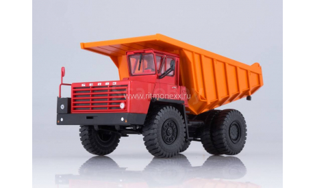 Углевоз-самосвал БЕЛАЗ-7510 (красно-оранжевый), масштабная модель, Наш Автопром, scale43