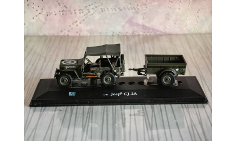 Виллис с прицепом, масштабная модель, Willys, Bauer/Cararama/Hongwell, scale43