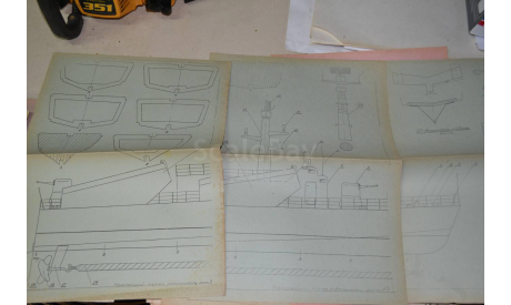 Чертеж Простейшая модель Катера ракетоносца ЦМК ДОСААФ СССР (5 листов. А3), литература по моделизму
