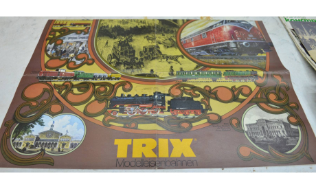 Рекламный буклет TRIX 1979 (разворачивается в большой лист А1), литература по моделизму