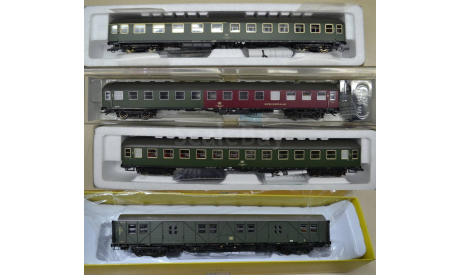 ROCO, BRAWA вагоны  DB  комплект 4шт, железнодорожная модель, scale87
