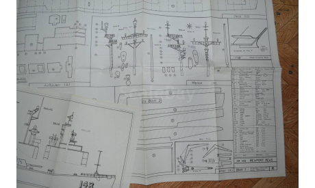 Чертёж модель крейсера США(упрощённый чертёж)3 листа А2, литература по моделизму