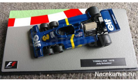 Formula 1 №13 - Tyrrell P34 Джоди Шектер (1976), журнальная серия масштабных моделей, scale43