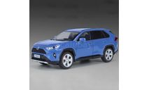 1:24  Toyota RAV4 2020 голубой, масштабная модель, scale43