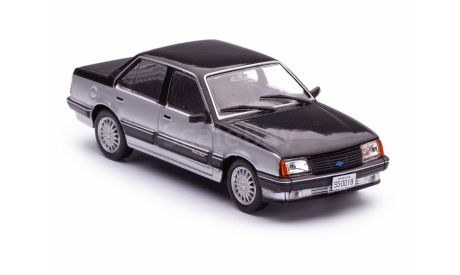 Chevrolet Monza Classic 1986 черный с серебристым, масштабная модель, Altaya, scale43