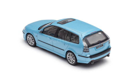 SAAB 9-3 SportCombi 2007 electic blue, масштабная модель, scale43