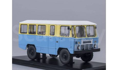 Армейский автобус АПП-66, жёлто-синий  ssm, масштабная модель, 1:43, 1/43