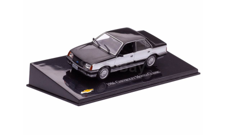 Chevrolet Monza Classic 1986 черный с серебристым, масштабная модель, Altaya, scale43