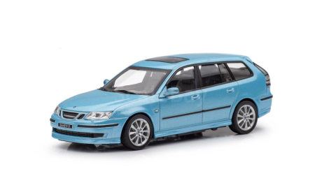 SAAB 9-3 SportCombi 2007 electic blue, масштабная модель, scale43