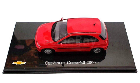 Chevrolet Celta 1.0 2000 красный, масштабная модель, Altaya, scale43