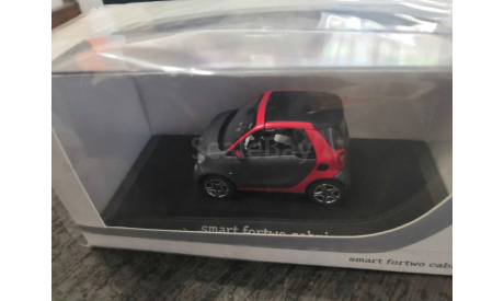 Smart fortwo cabrio 2014 graphit red norev mercedes, масштабная модель, 1:43, 1/43