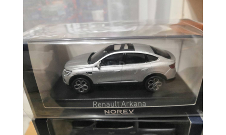 Renault Arkana 2021 серебристый, масштабная модель, Norev, scale43