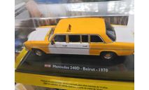 Mercedes-Benz 240D V115 (W115) лимузин 1970 Такси Бейрут, масштабная модель, Altaya Taxi, scale43