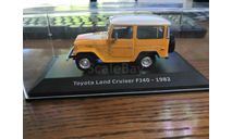 Toyota Land Cruiser F340 1982 желтый, масштабная модель, Altaya, scale43