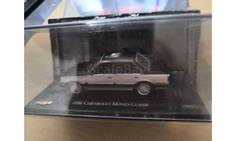 Chevrolet Monza Classic 1986 черный с серебристым, масштабная модель, Altaya, scale43