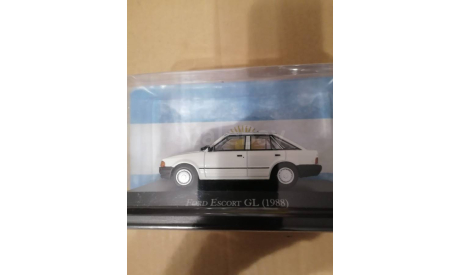 Ford Escort GL 1988 белый, масштабная модель, Altaya, scale43