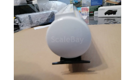 полуприцеп бочка трехосный белый, масштабная модель, scale43