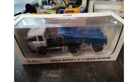 Маз-5432 с полуприцепом маз-5232В аист, масштабная модель, Автоистория (АИСТ), scale43