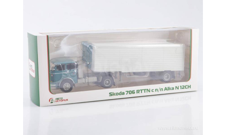 Skoda 706 RTTN с полуприцепом Alka N12CH аист, масштабная модель, Автоистория (АИСТ), scale43, Škoda