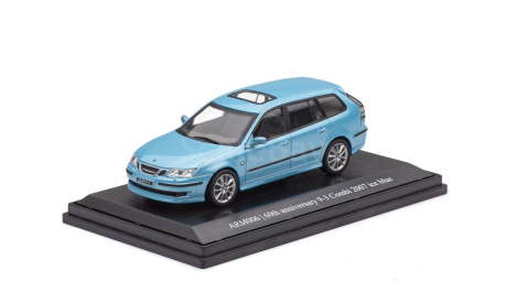 SAAB 9-3 SportCombi 2007 electic blue, масштабная модель, scale43