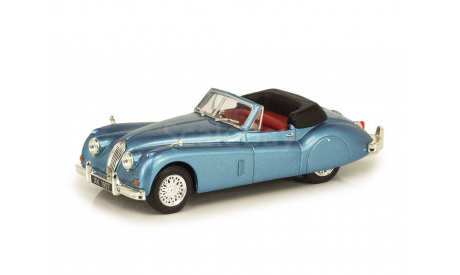 Jaguar XK 140 Roadster 1957 голубой, масштабная модель, Atlas, scale43