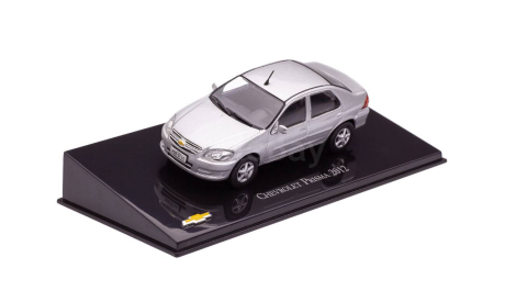 Chevrolet Prisma 2012 серебристый, масштабная модель, Altaya, scale43