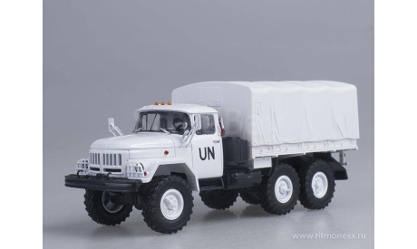 ЗИЛ-131 бортовой с тентом (6x6) ООН аист, масштабная модель, Автоистория (АИСТ), scale43