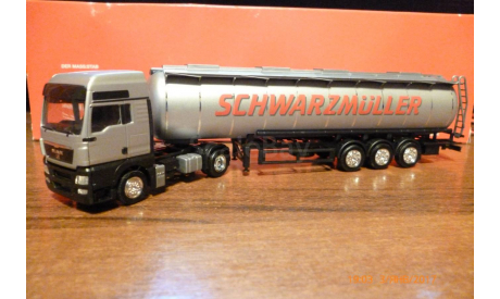 HERPA---MAN TGX XXL бочька 1:87, масштабная модель, 1/87