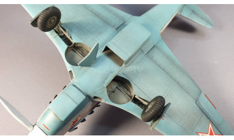 Модель Як-9 К 1/48 собранный и окрашенный, масштабные модели авиации, scale48