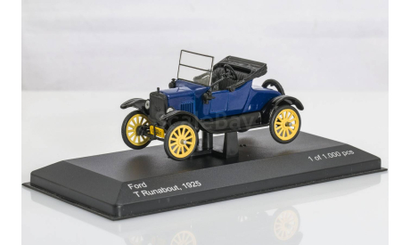 Ford T Runabout, blue/black, 1925, масштабная модель, WhiteBox, scale43