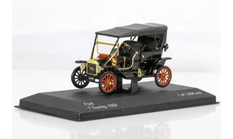 Ford Model T Touring 1909 Black, масштабная модель, WhiteBox, scale43