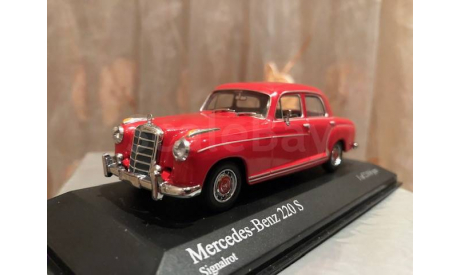 Mercedes Benz 220 S W128 Ponton 1:43 Minichamps Red Мерседес Понтон Миничампс, масштабная модель, 1/43, Mercedes-Benz