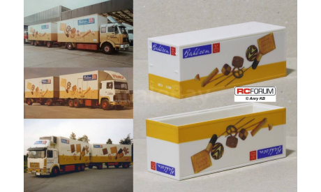 Herpa 1:87 HO -- надстройка фургон 2шт (7м), масштабная модель, 1/87