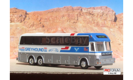 Road Champs 1:87 HO -- автобус Eagle model 15 Greyhound, масштабная модель, MAN, 1/87
