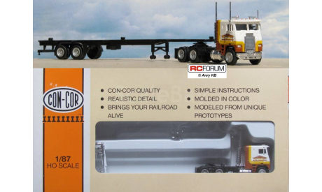 Con-Cor 1:87 HO -- тягач Freightliner с полуприцепом, масштабная модель, Herpa, 1/87