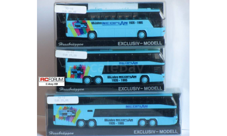 Rietze 1:87 HO -- юбилейный набор автобусы Neoplan 60 лет, масштабная модель, 1/87