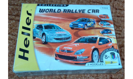 World Rallye Cars SET-1 Peugeot 206 WRC’00, Subaru Impreza WRC, Citroen XSARA WRC’00 кит 1:43, сборная модель автомобиля, Heller, scale43