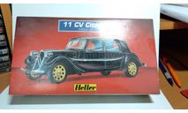 Renault 4CV + Citroen 11CV, сборная модель автомобиля, Heller, scale43