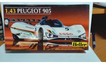 Peugeot 905 ESSO LM-1991 №5, сборная модель автомобиля, Heller, scale43