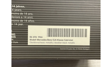 Mercedes CLK A209 Minichamps 1:43, масштабная модель, Mercedes-Benz, 1/43