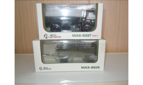 Маз 5337 с прицепом маз 8926 Автоистория, масштабная модель, Автоистория (АИСТ), 1:43, 1/43