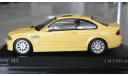 BMW M3 COUPE [E46] 2000 YELLOW 1/43 Minichamps, масштабная модель, 1:43