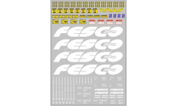 Декаль Контейнеры FESCO (вариант 1), белый (200х140) DKM0220
