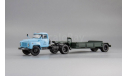 Dip Models. ГАЗ 52-06 с прицепом для перевозки сыпучих грузов г.Черкесск (1984), голубой / зеленый, масштабная модель, 1:43, 1/43