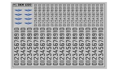 Декаль. Аэрофлот. Цифры . DKM1220, фототравление, декали, краски, материалы, maksiprof, scale43