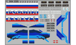 Декаль  КАМАЗ (полосы, надписи, логотипы). DKM0328