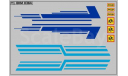 Декаль. Полосы на КАВЗ Синие и голубые. DKM0364, фототравление, декали, краски, материалы, scale43, maksiprof