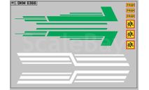Декаль. Полосы на КАВЗ Зеленые и белые. DKM0366, фототравление, декали, краски, материалы, scale43, maksiprof