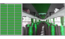 Декаль. Декор для сидений Икарус (зеленый)(100х140). DKM0673, фототравление, декали, краски, материалы, maksiprof, Ikarus, scale43