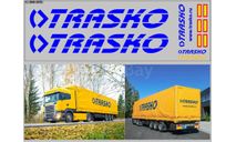Декаль. транспортная компания TRASKO  (вариант 1) (200х70). DKM0678, фототравление, декали, краски, материалы, maksiprof, ГАЗ, scale43